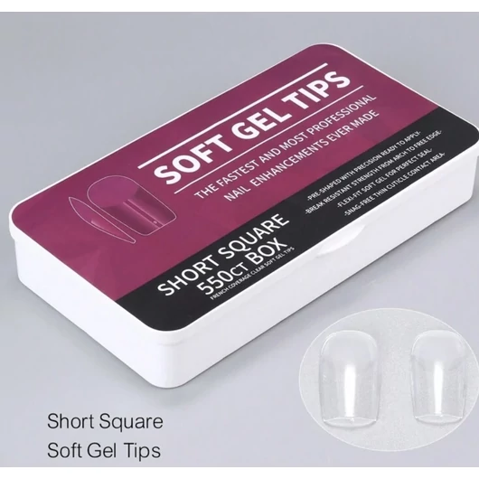 Soft Gel Tips - Short Square