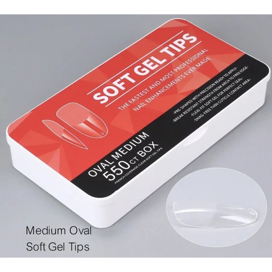 Soft Gel Tips - Oval Medium
